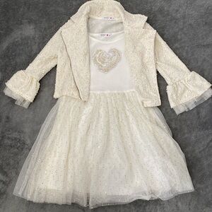 Beautees Girls 2-piece Jacket & Dress set, size 10
